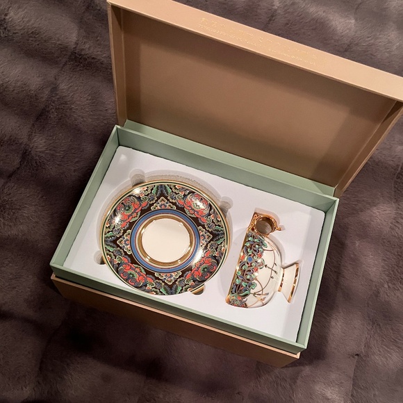 Tea Coffee Cup with Plate - Bone China - Nine Colored Deer - Impression Dunhuang - Picture 2 of 6